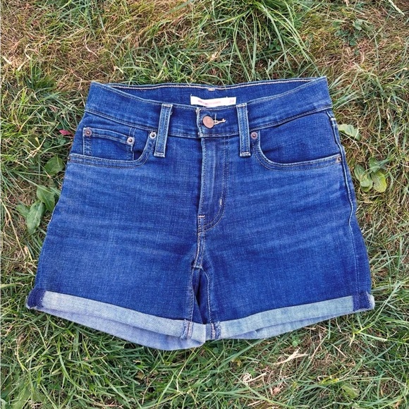 Levi's Pants - Levi’s Denim Dark Blue Jean Shorts “Mid Length Shorts”